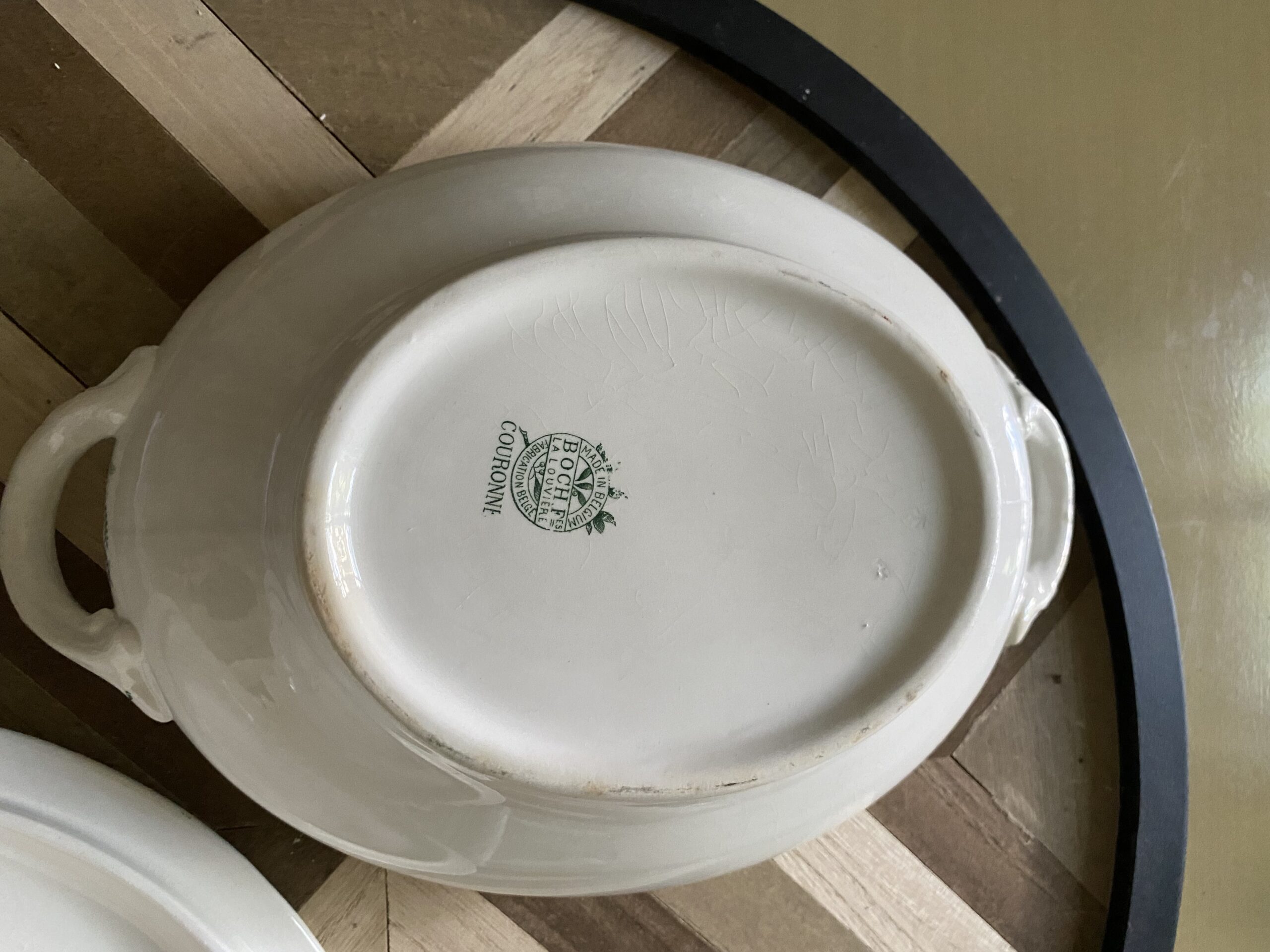 Soupière Couronne par BOCH FRÈRES La Louvière Belgique ancienne