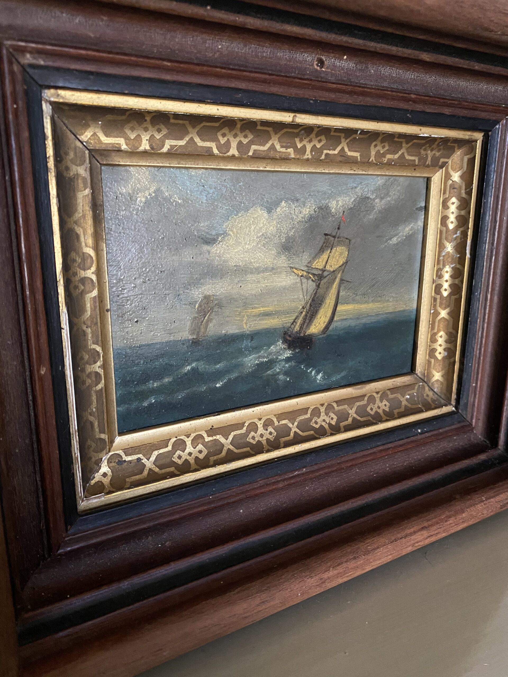 Tableau Marine ancienne Style pays du Nord