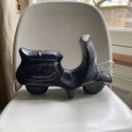 Lampe moto vintage noire céramique