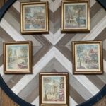 5 minis tableaux peints à la main scène de Paris 1985