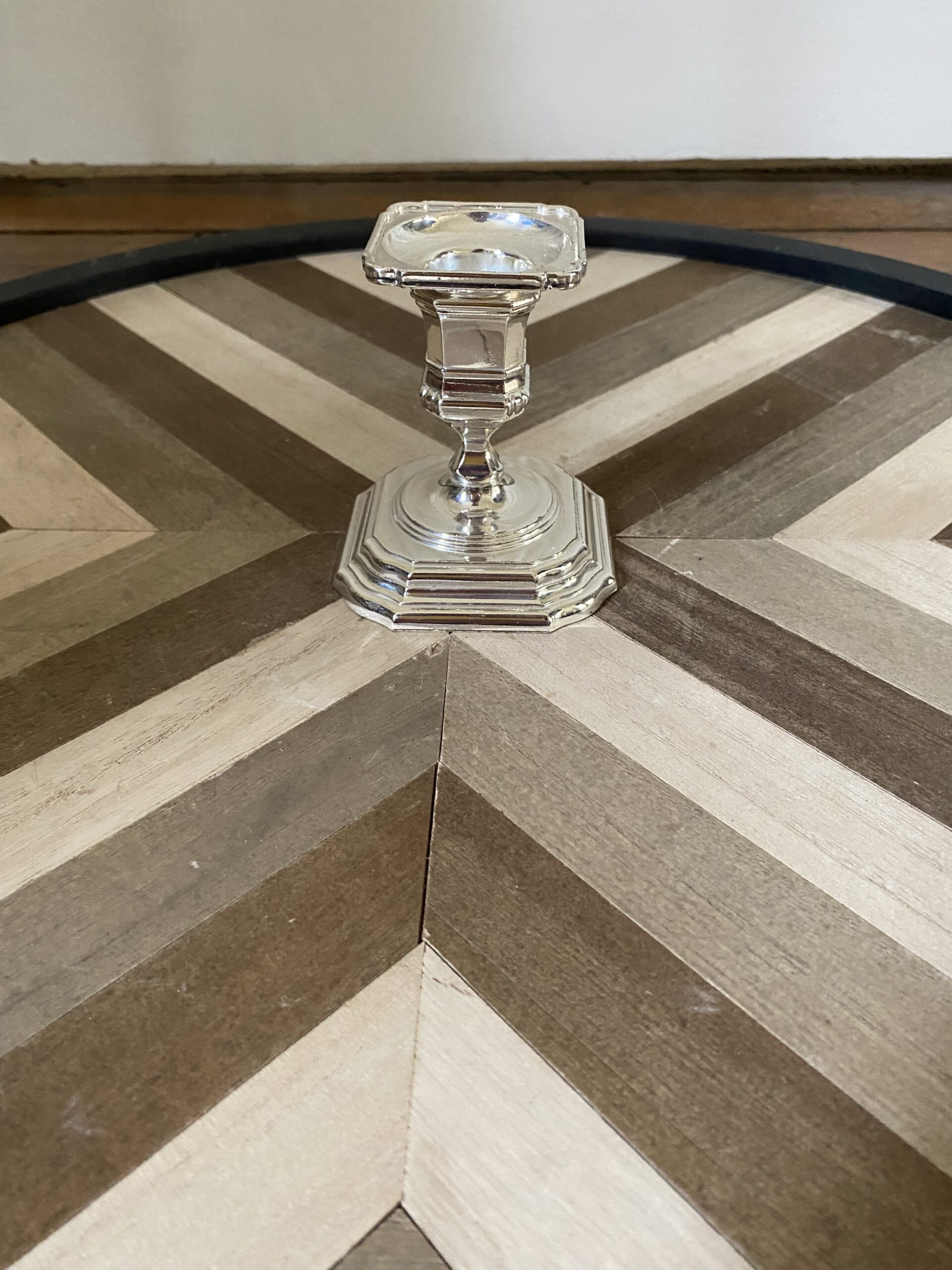 Bougeoir BMF Allemagne de l ouest vintage métal argenté