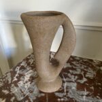 Vase pichet vintage formes géométriques grès