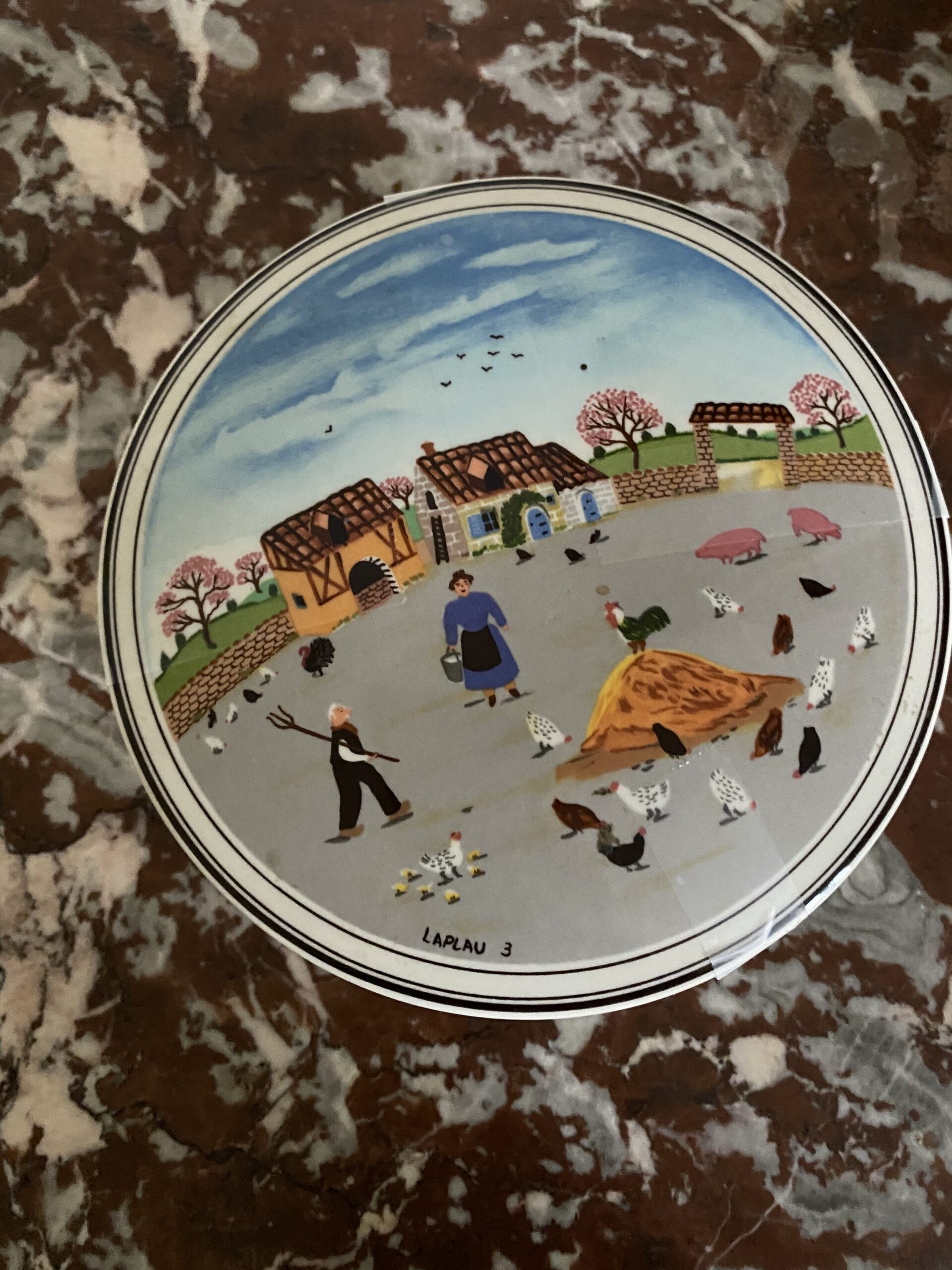 Boite porcelaine Villeroy et Boch art naïf