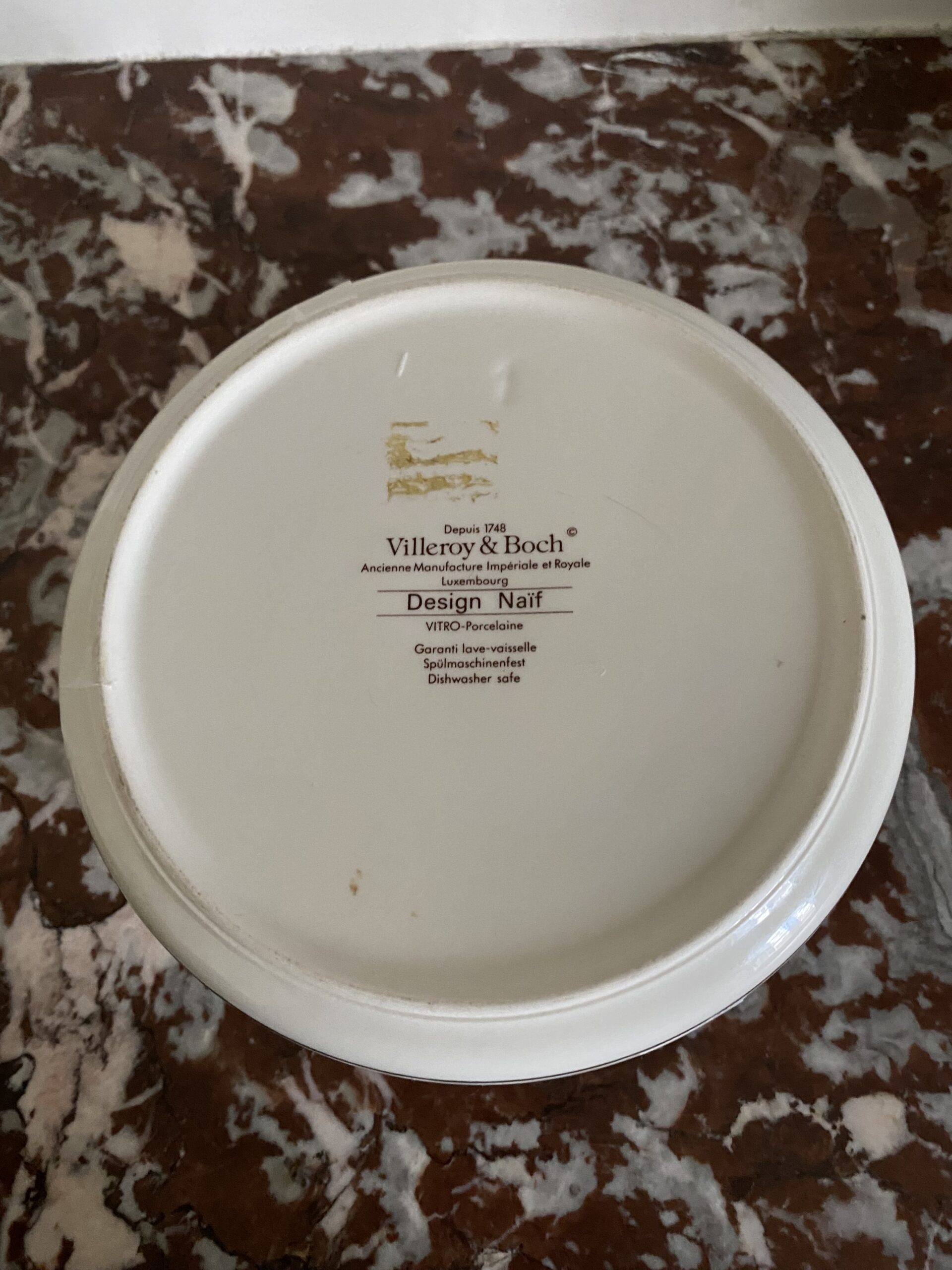 Boite porcelaine Villeroy et Boch art naïf