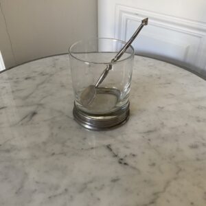 Pot sucrier ancien en étain