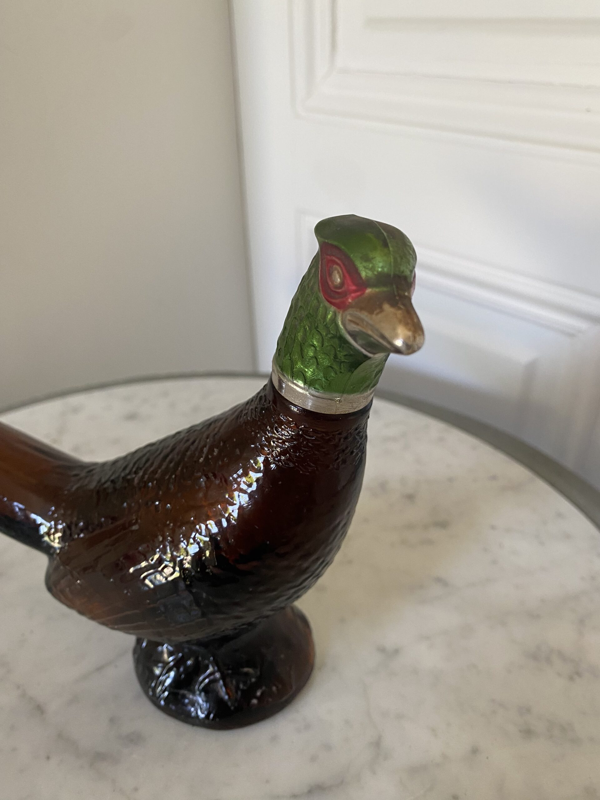 Flacon en verre parfum faisan Avon vintage