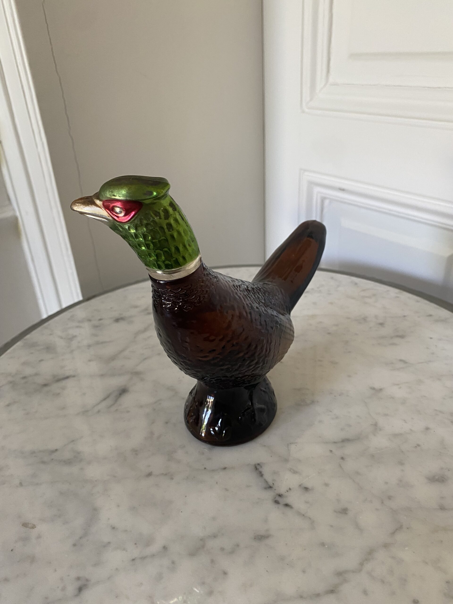 Flacon en verre parfum faisan Avon vintage