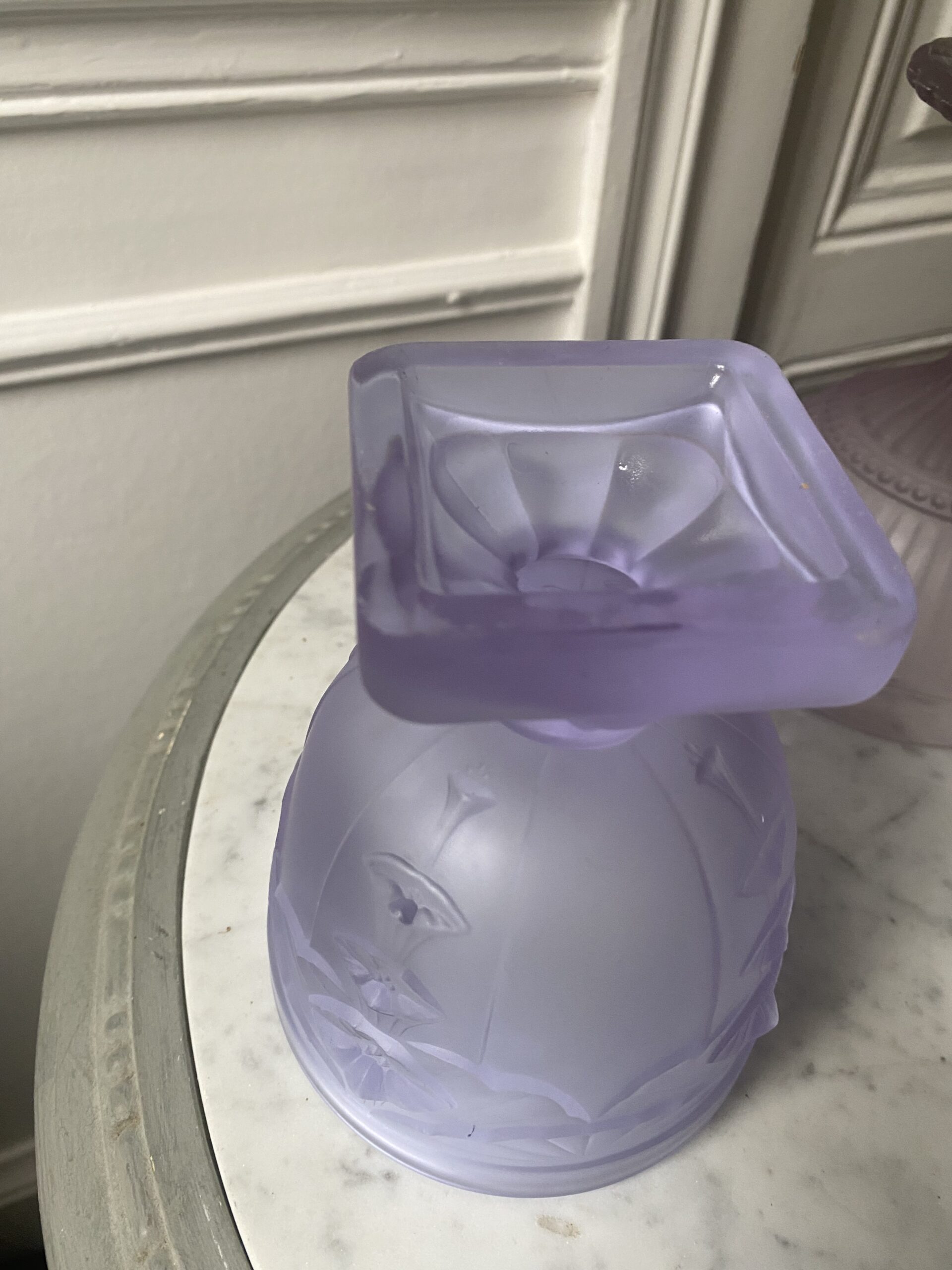 Drageoirs violet verre style art déco