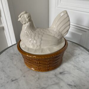Terrine/bonbonnière poule vintage