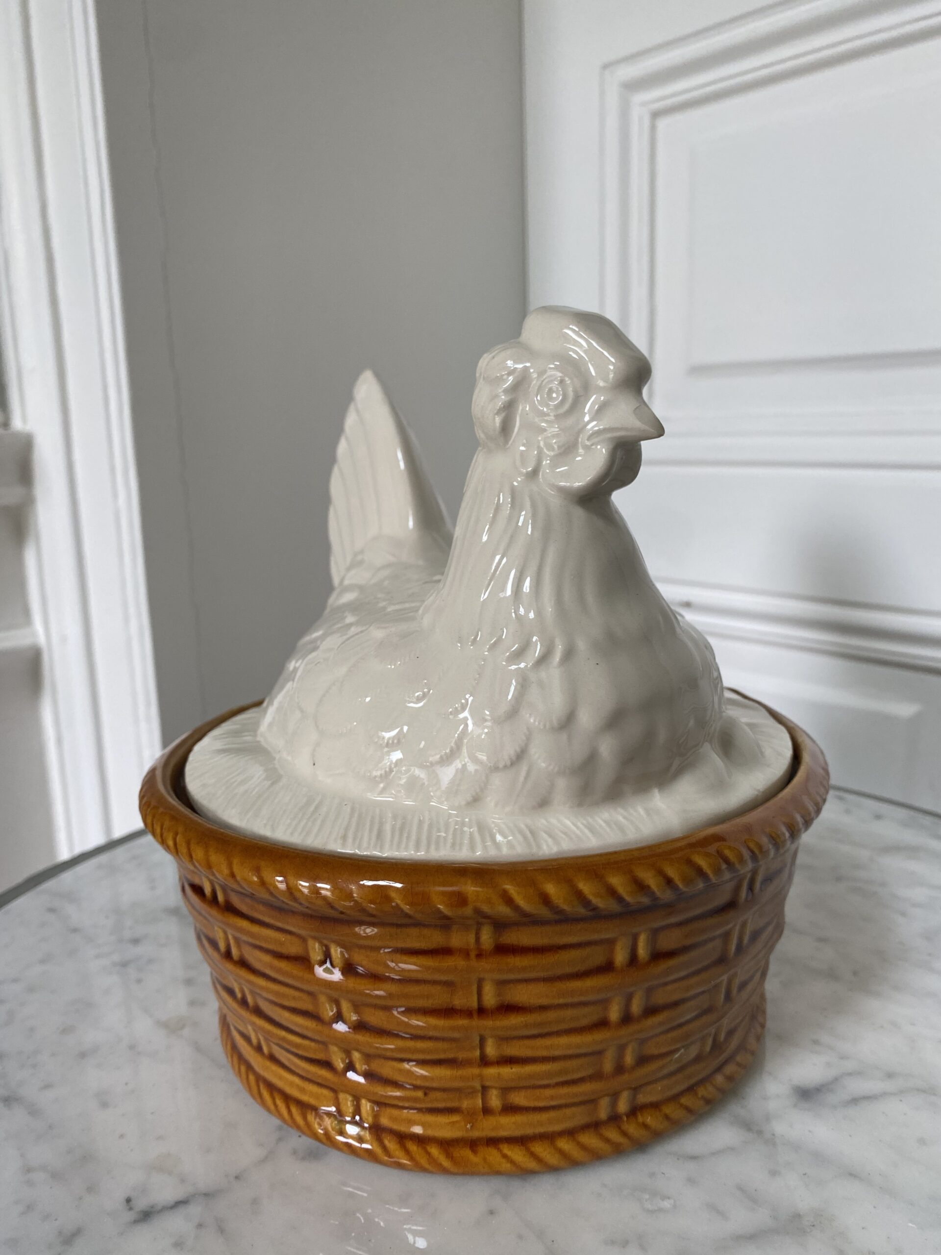 Terrine/bonbonnière poule vintage