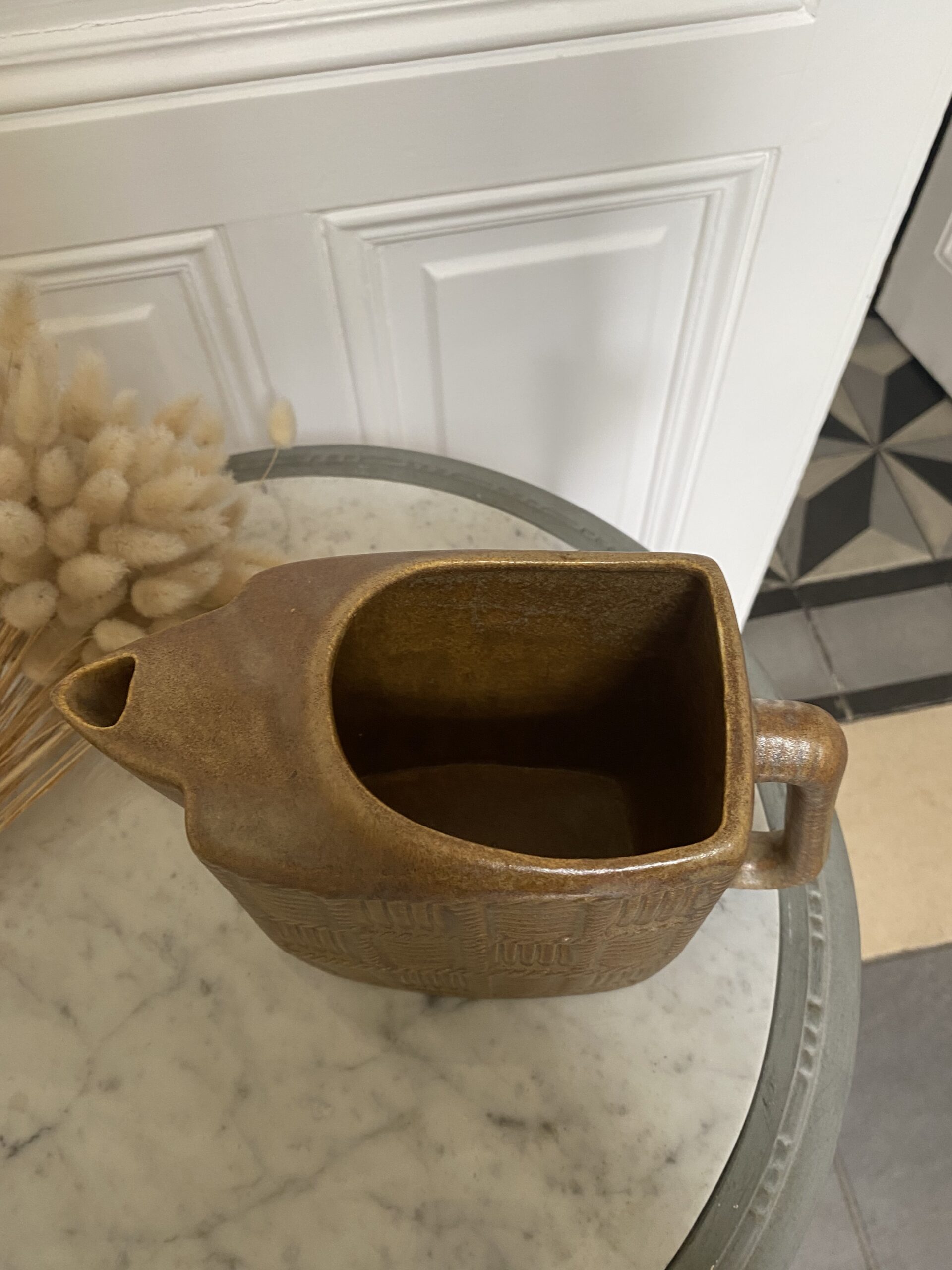 Pichet cannage grès vintage