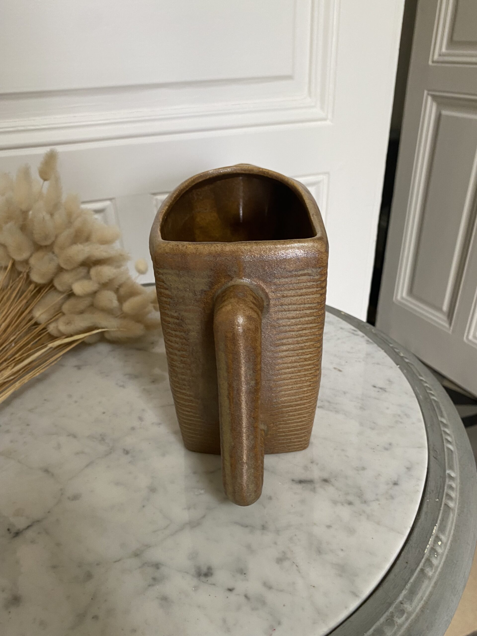 Pichet cannage grès vintage