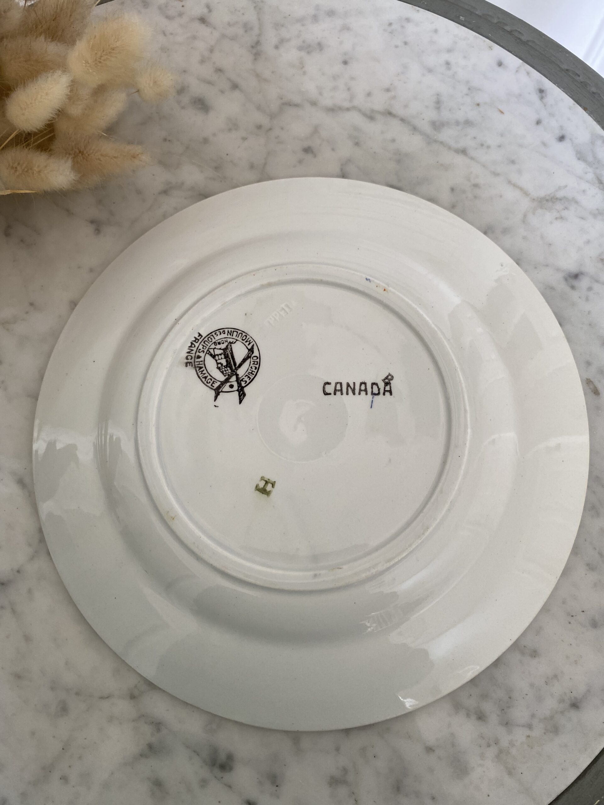 Assiette plate Canada Moulin des Loups Orchies